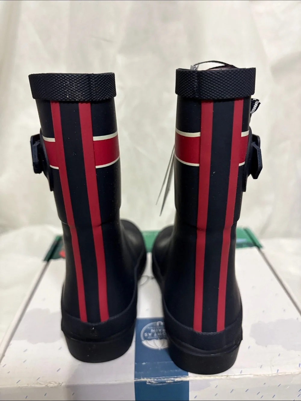 Joules Kids Union Jack Rain Boots size US 11 NWT